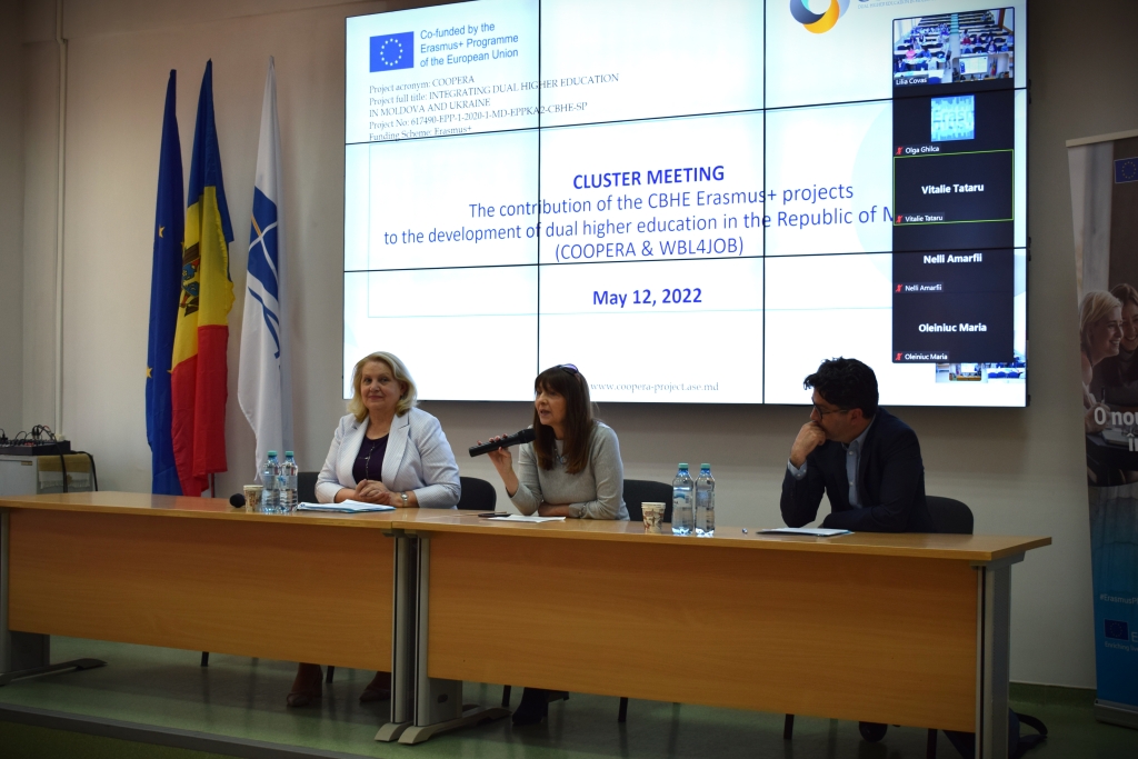 Ședința-cluster pe învățământul dual dezvoltat în cadrul proiectelor Erasmus+ la universitățile din Republica Moldova