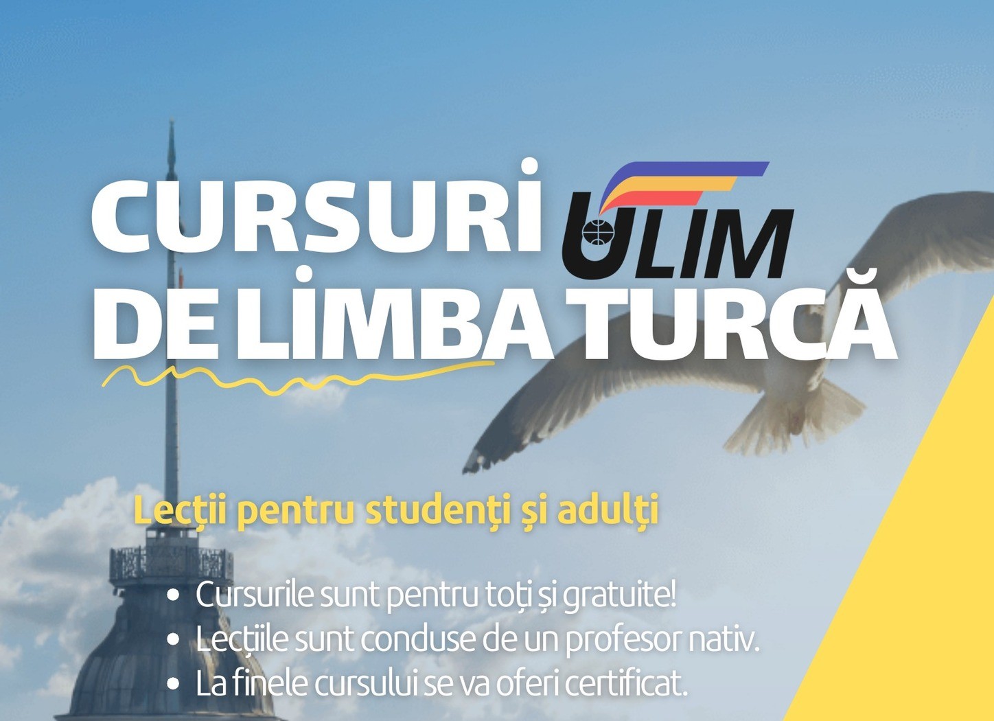 Înscrie-te acum la cursurile gratuite de limbă turcă oferite la ULIM!