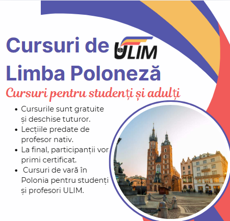 ULIM anunță deschiderea înscrierilor la cursurile gratuite de limbă poloneză!