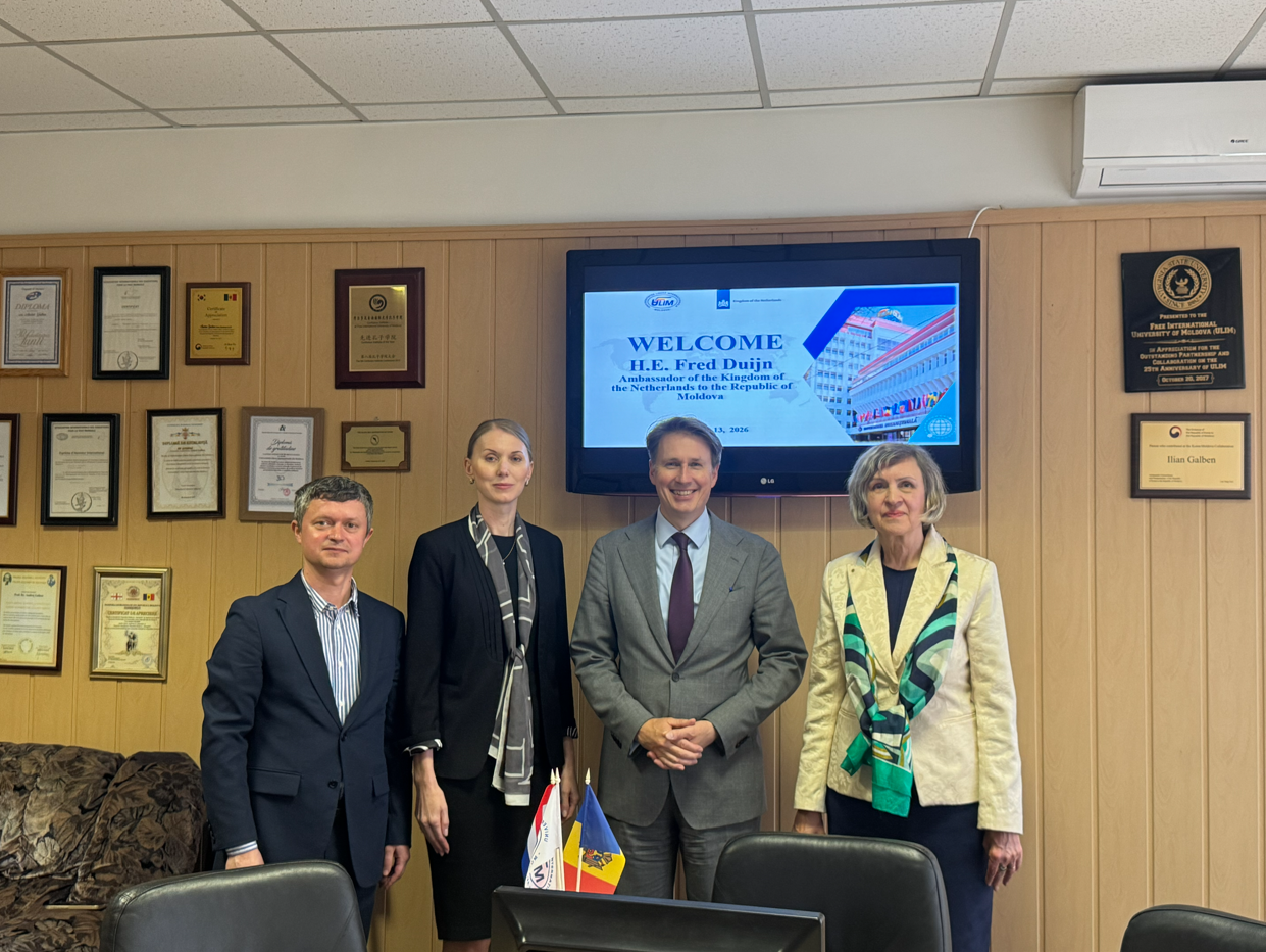 Public lecture delivered by the Ambassador of the Kingdom of the Netherlands at ULIM, as part of the celebration of Europe Day